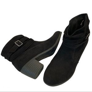 American Eagle Faux Suede Heeled Booties for women